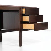 Canaan desk in wood and leather by Marcel Breuer for Gavina, Italy 1950s.