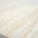 Travertine and rattan coffee table