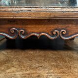 Small Louis XV mahogany display case with periwinkle legs