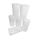 Six crystal glasses