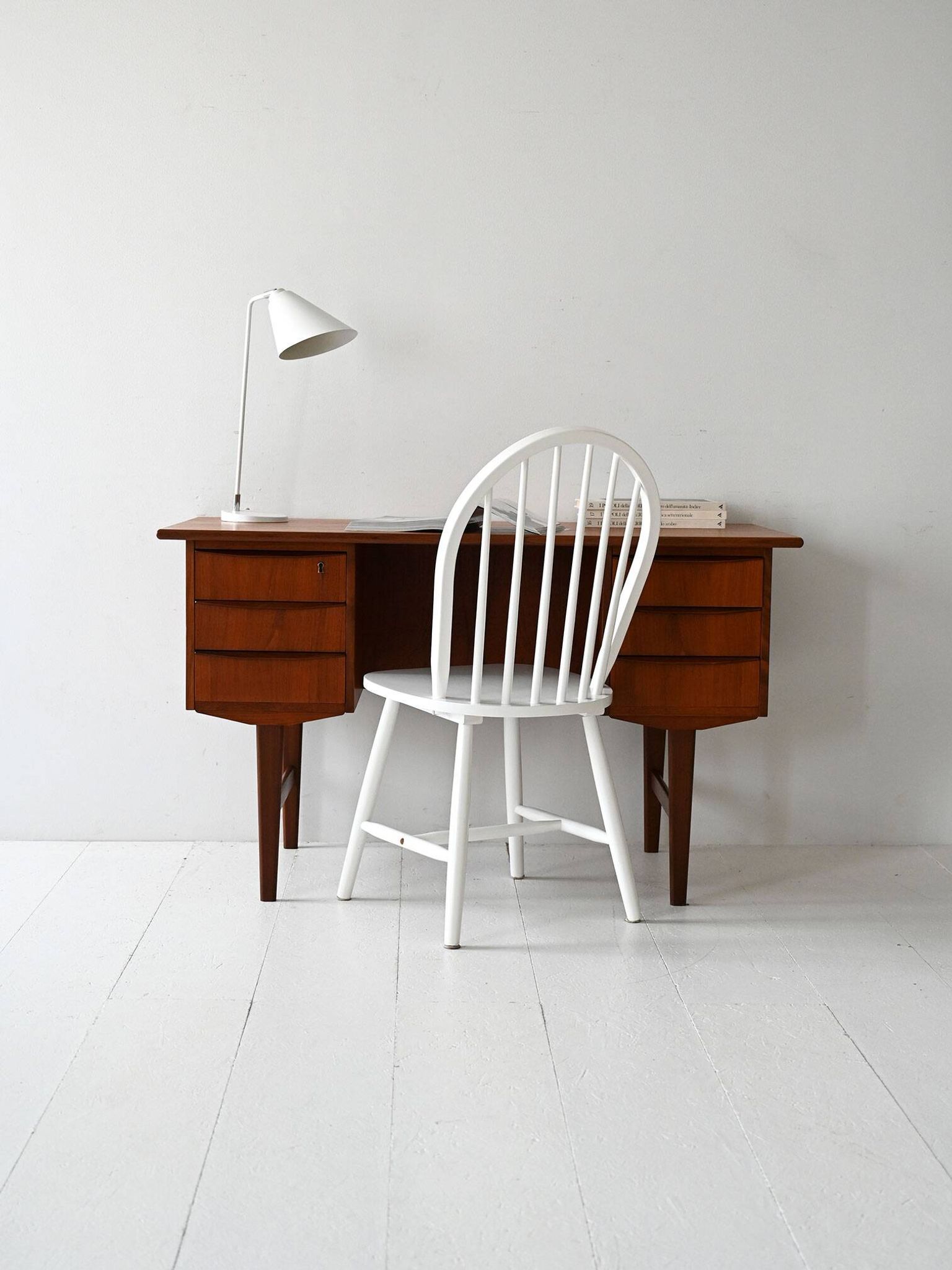 Bureau indépendant en teck danois, années 1950/60