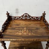 Napoleon III display stand in marquetry mahogany, 19th century.