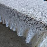 Handmade crochet antique bedspread
