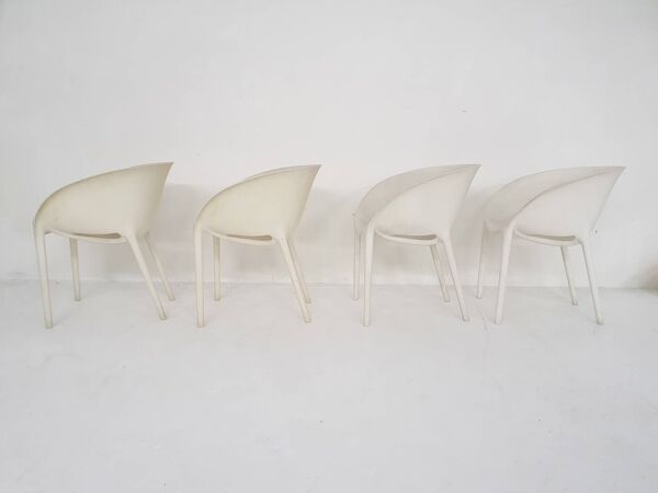 Set of 4 ''Soft Egg''chairs by Philippe Starck for Driade, Italy