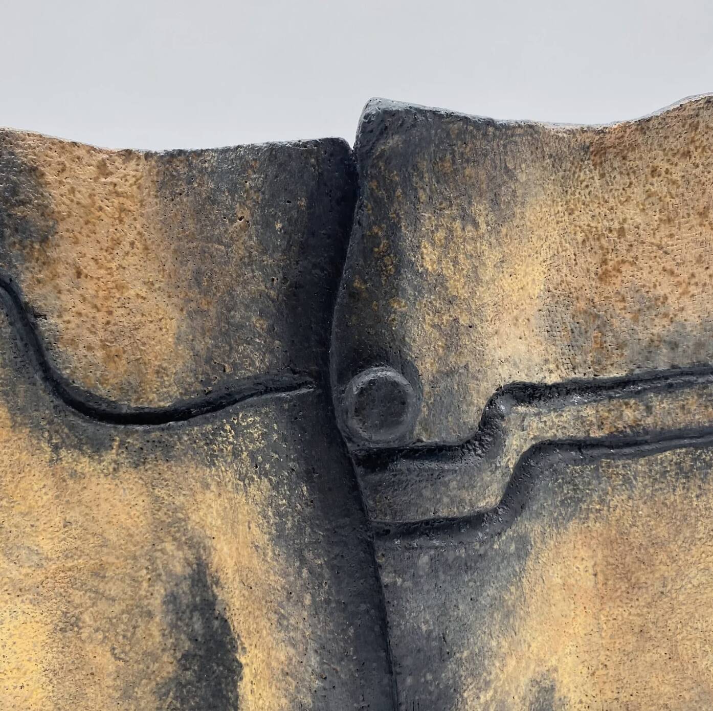 Reversible "Coal Black" / Brutalist Vase