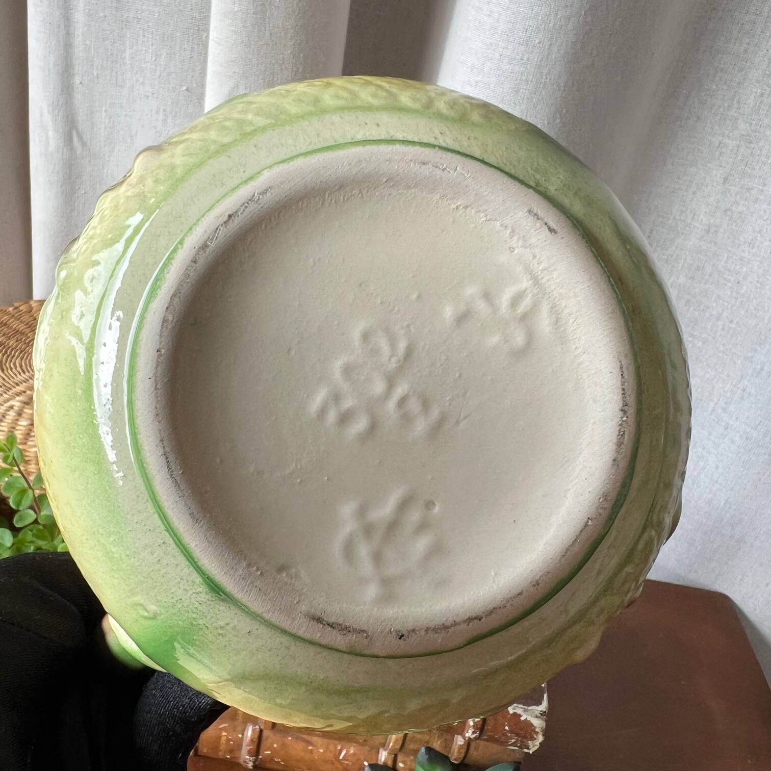 Antique St. Clement "Lilac" earthenware pitcher