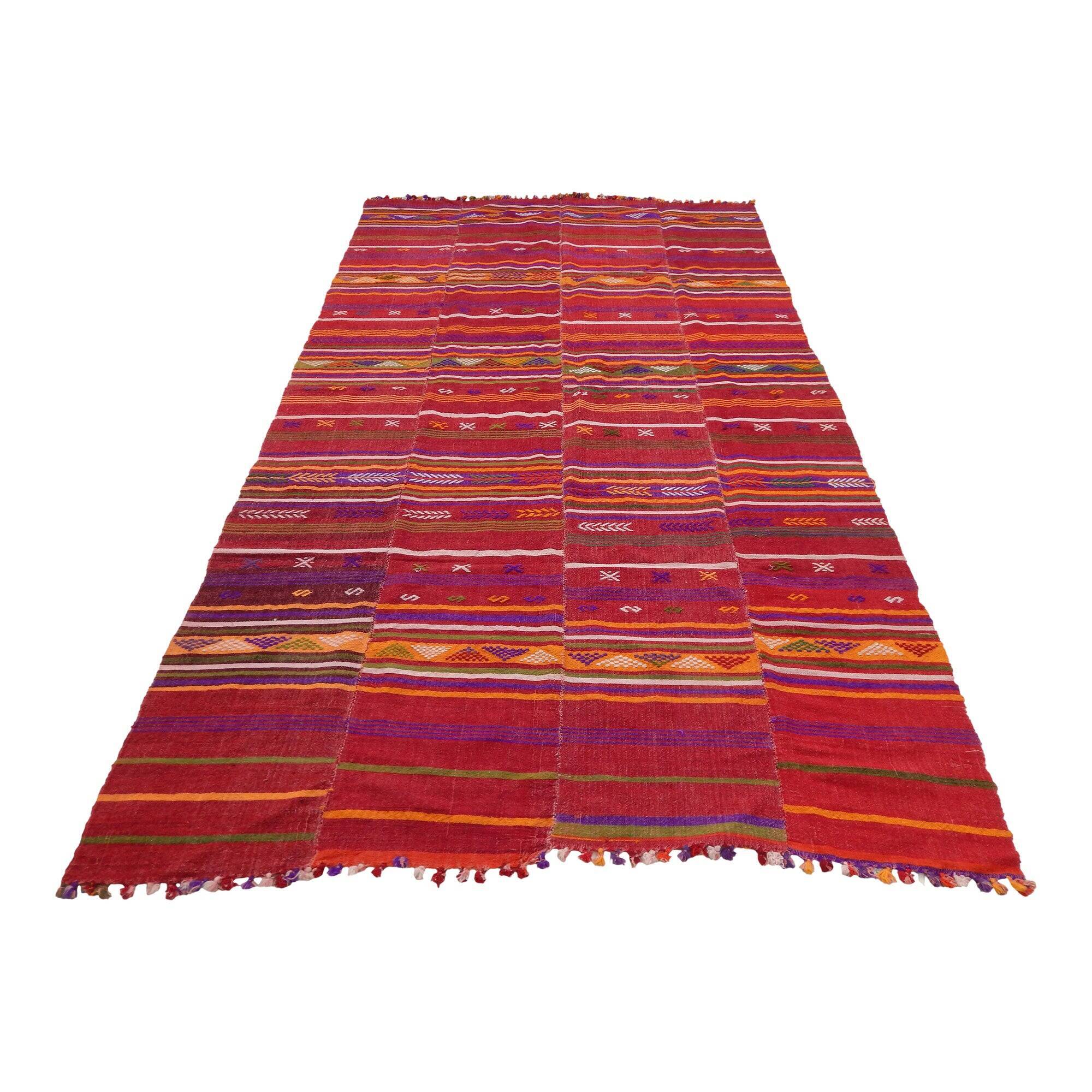 Vintage Turkish kilim, handwoven, 151x246 cm.