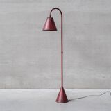 Mid-Century Spanish Leather Floor Lamp by Valenti