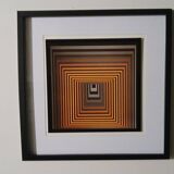 Triptych Vintage Optical Art - Victor Vasarely - 3 Frames 40