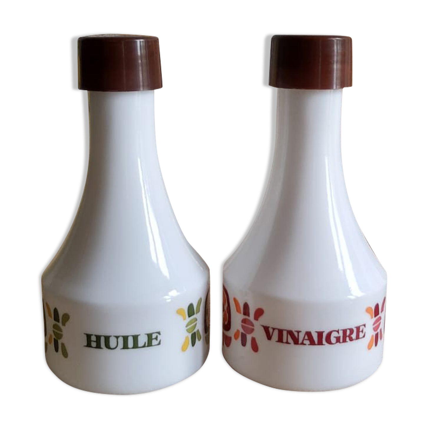Service huile et vinaigre opaline Mobil années 70 - vintage