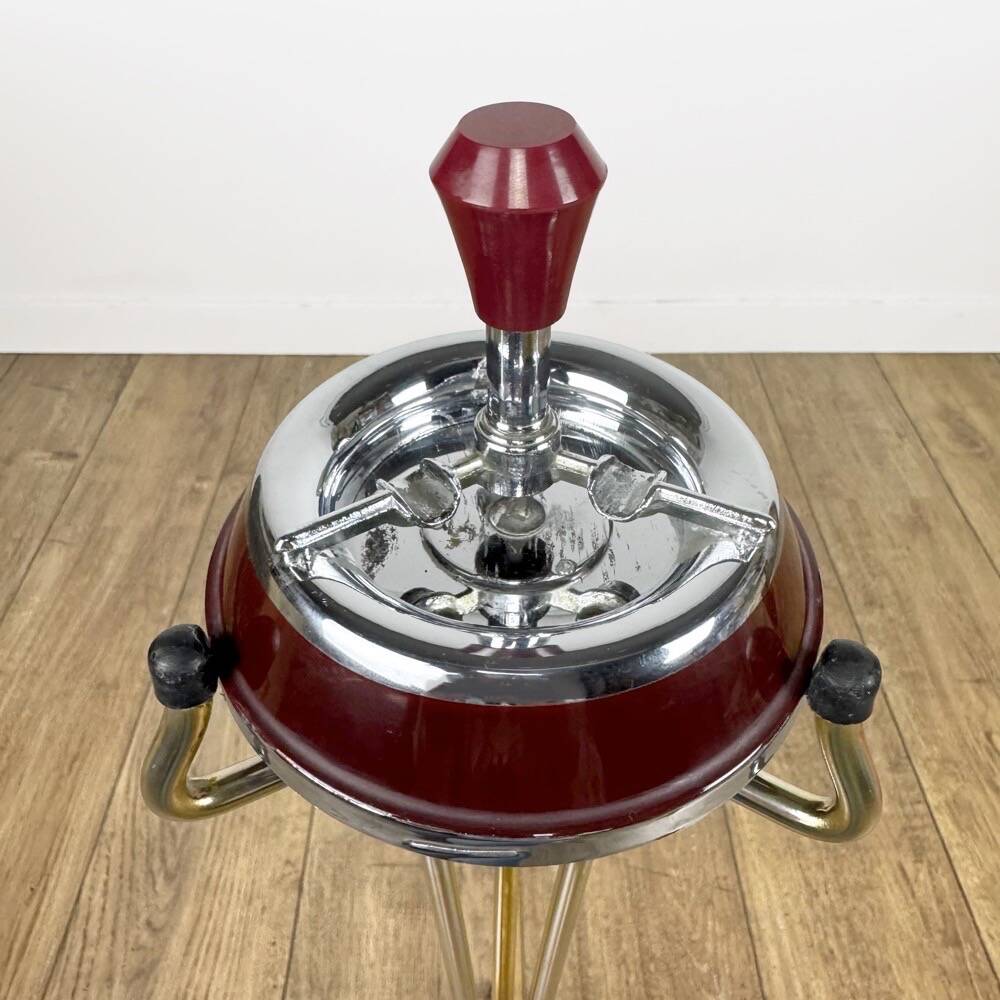 Cendrier sur pied graphique, milieu XXème