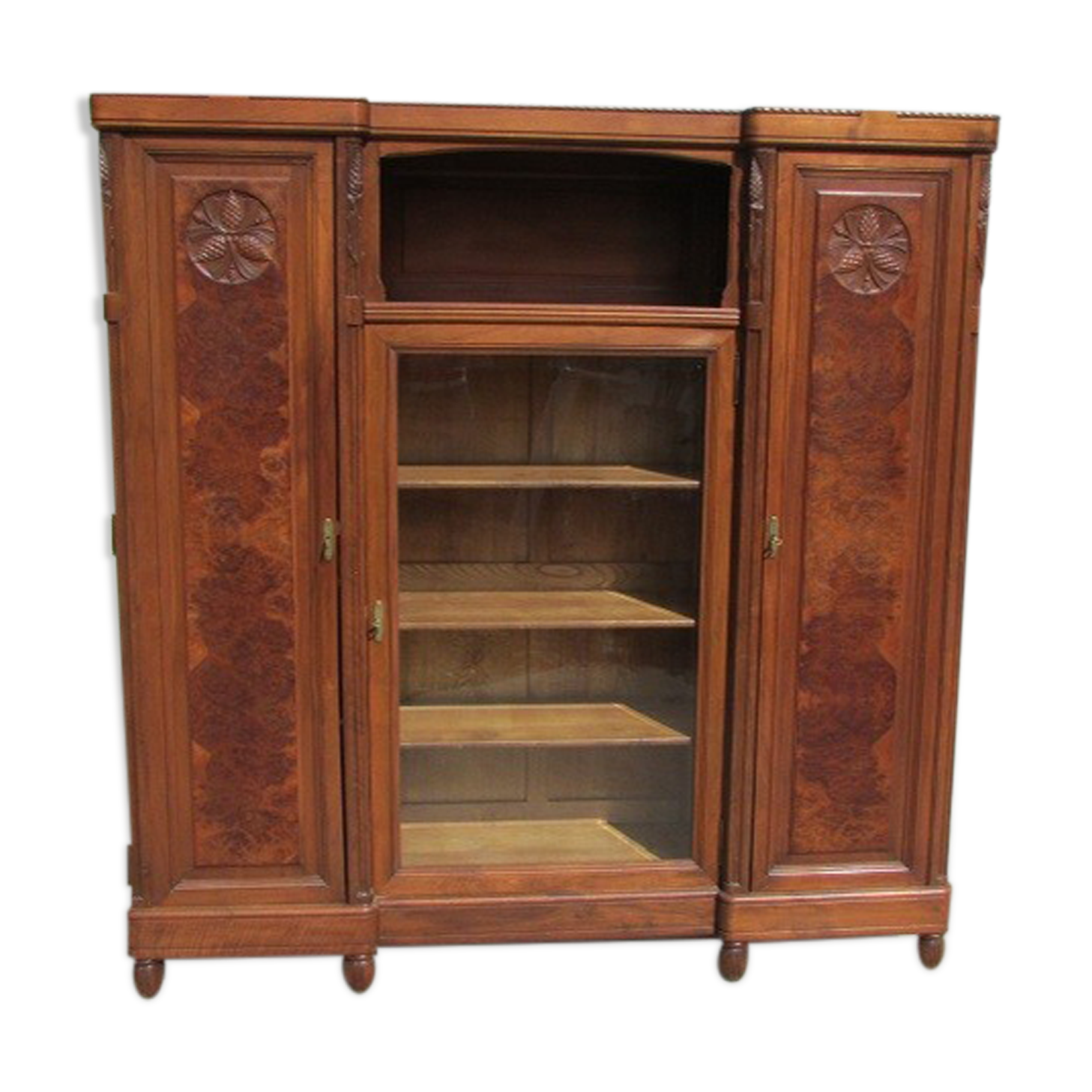 Wardrobe, Art Deco period library, pine pigne, 1930s