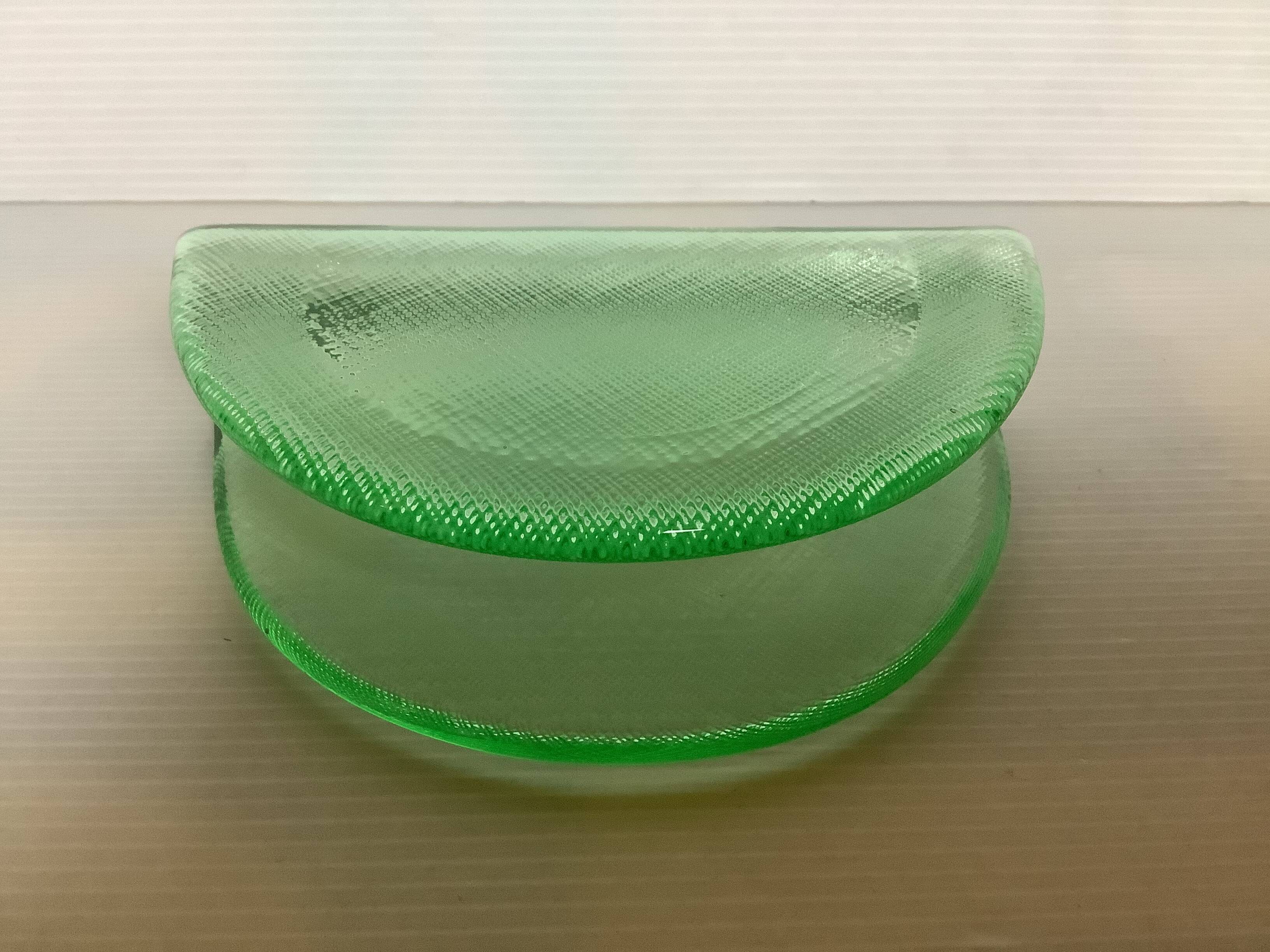 Green glass mail holder