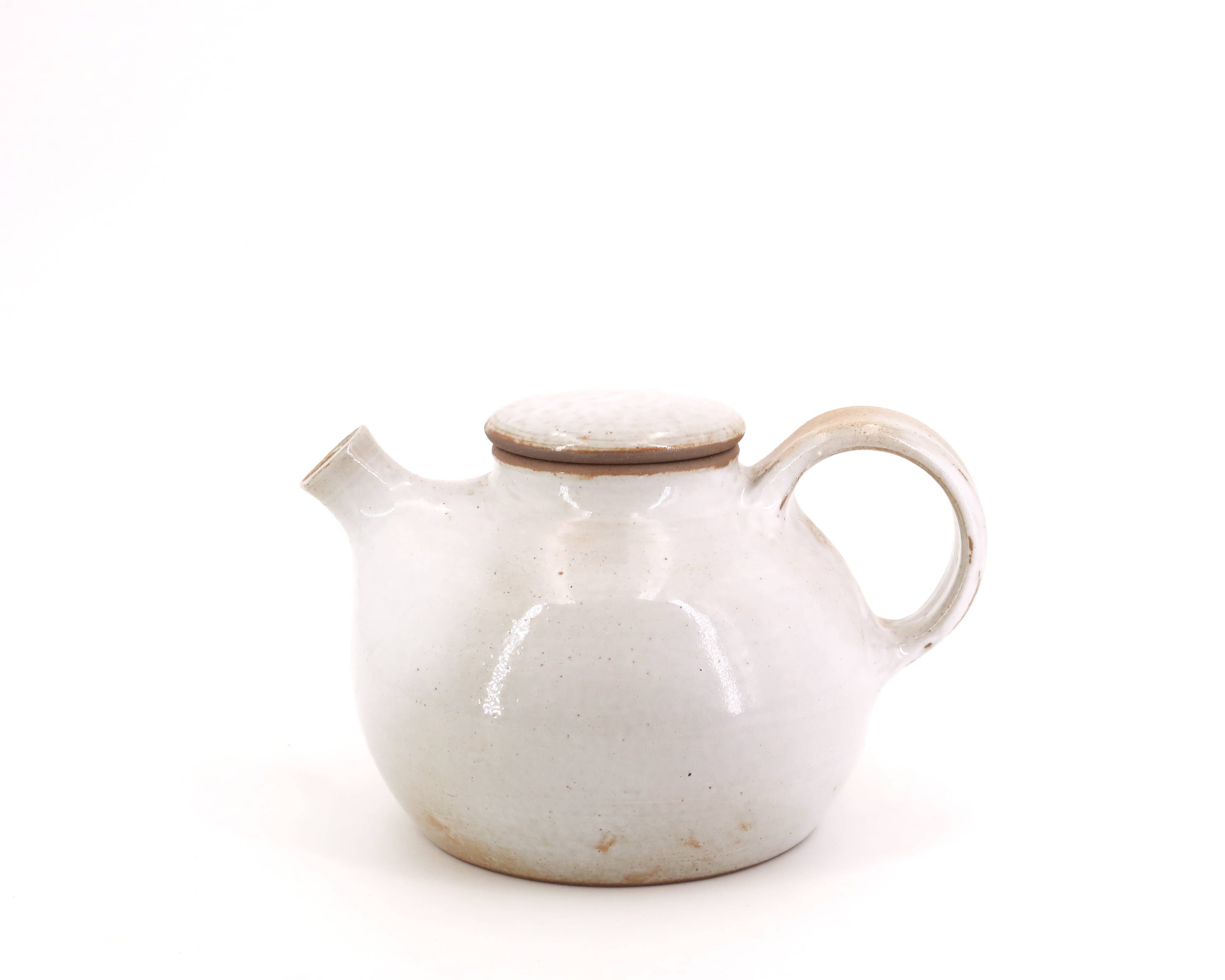 Stoneware teapot by Jeanne and Norbert Pierlot, 1960s ceramic