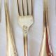 6 punched silver metal forks 2106224