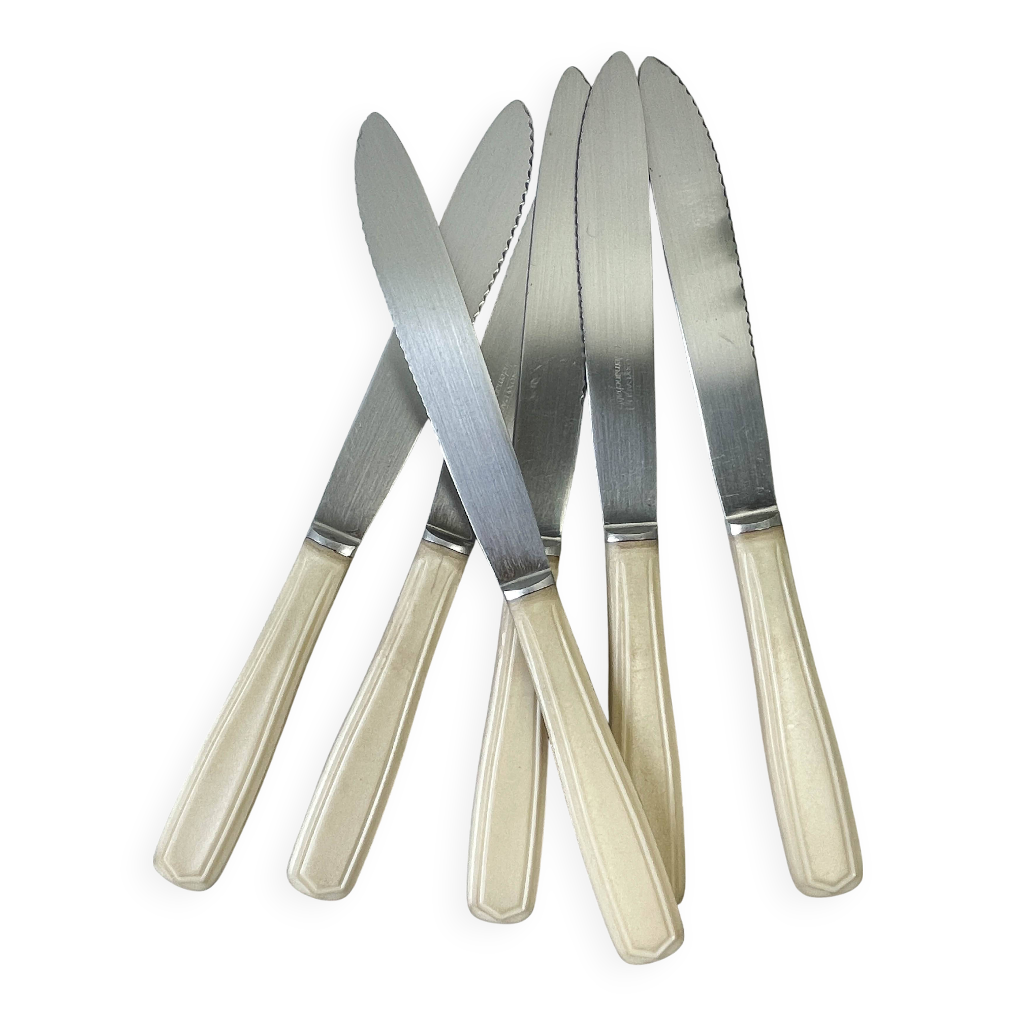 6 vintage Bakelite ivory knives France