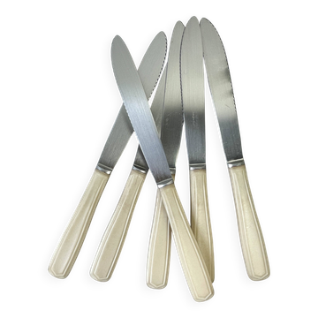 6 vintage Bakelite ivory knives France