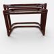 Vintage nesting tables in rattan and smoked glass by Flecht-Atelier Schütz.