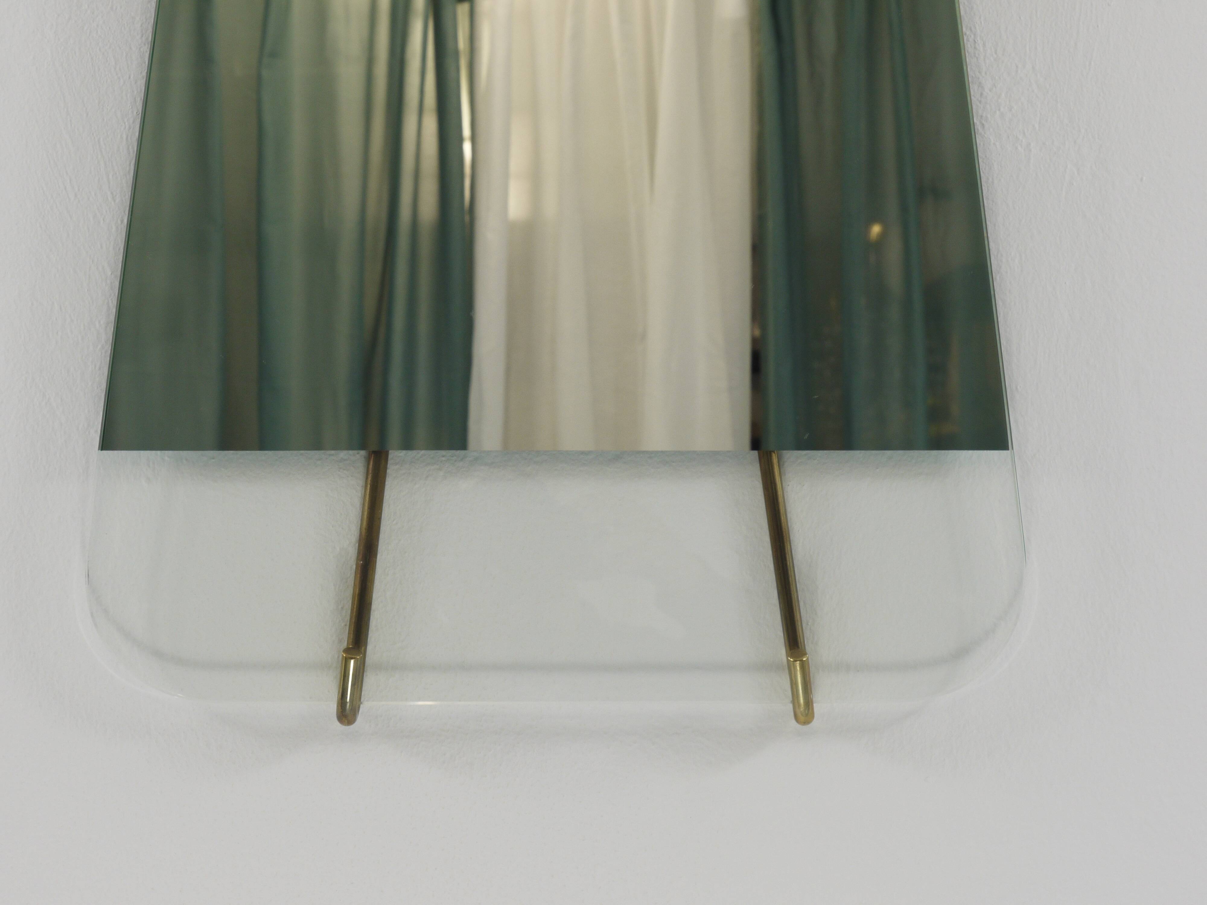 Carl Aubock Vienna Rare Brass Wall Mirror No. 38, Austria, 1950s