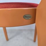 12 orange Baumann chairs 1970s