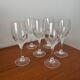 Set of 6 engraved crystal white wine glasses – Vintage elegant glasses