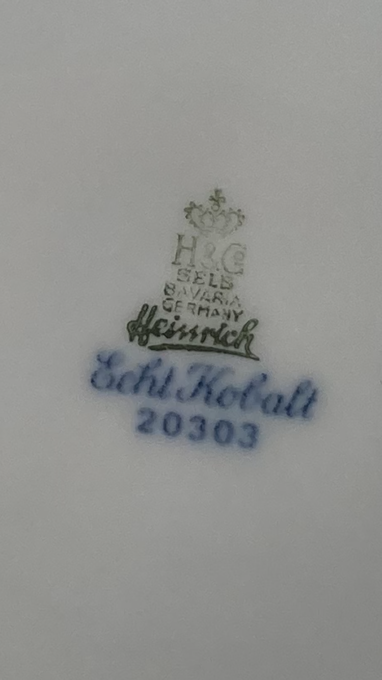 Service 8 personnes allemand bleu assiettes avec une soupière