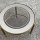 Three round brass tables 1970