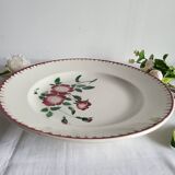 Large round serving platter sarreguemines, epernay model