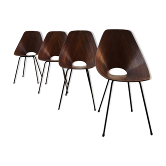 Medea chairs by Vittorio Nobili for Fratelli Tagliabue 1954 Set of 4
