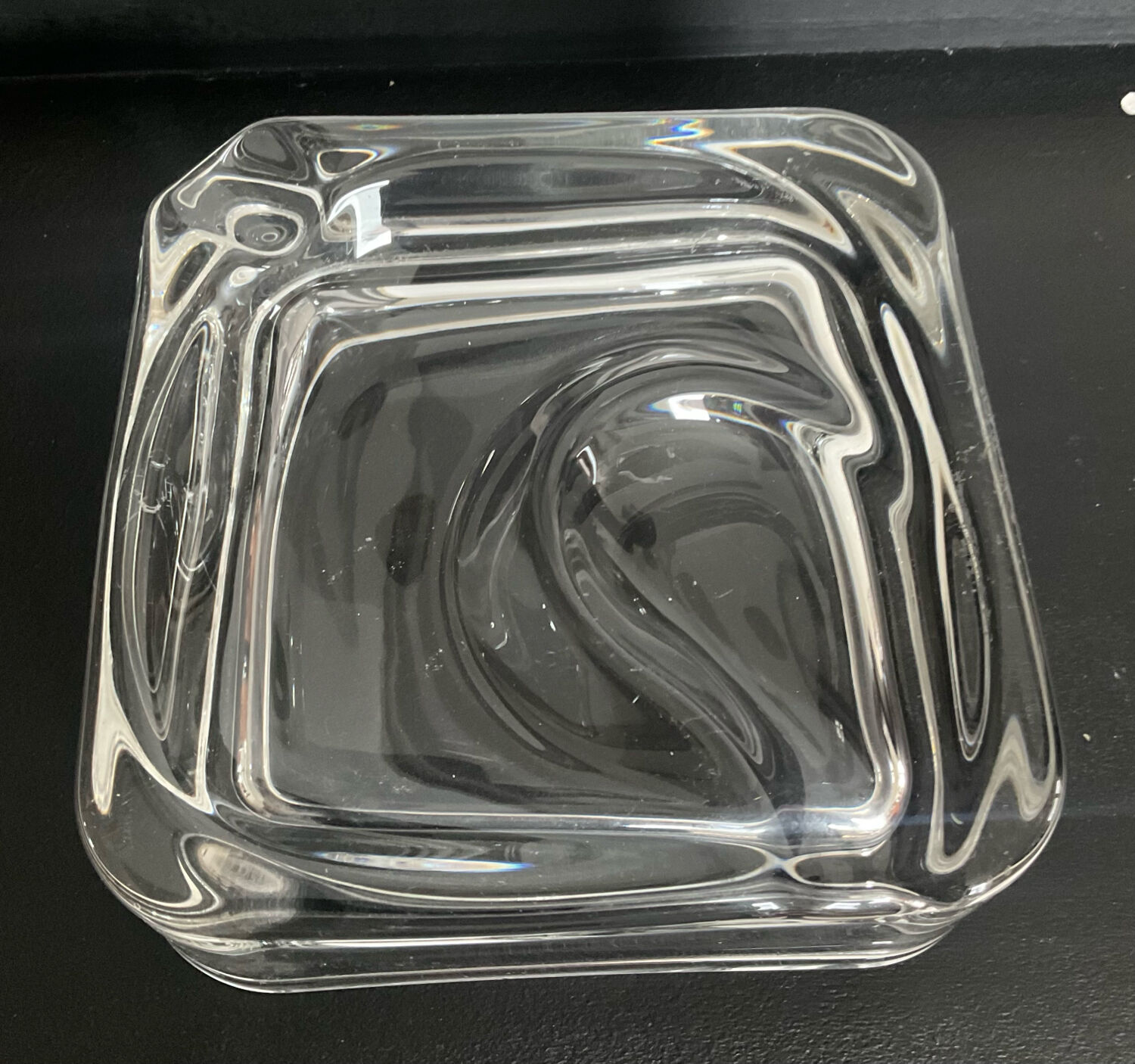 Vintage moulded glass catchall