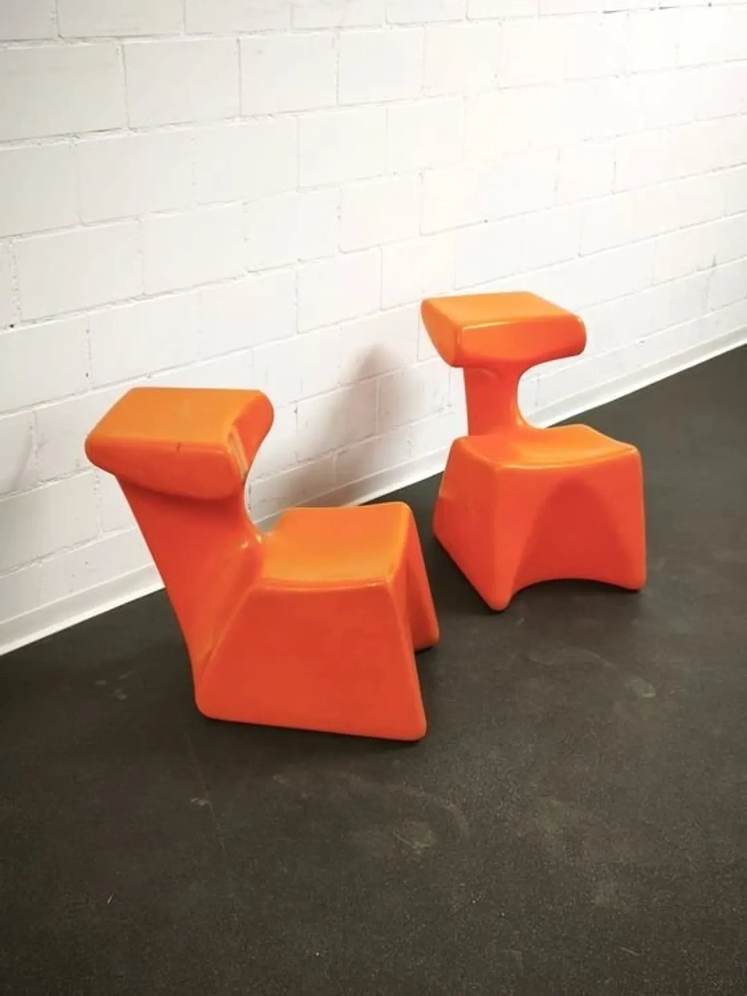 Bofinger BA1171 Chair Pair by Helmut Bätzner stackable in fibre of