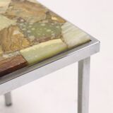 Onyx & epoxy resin side table, 1960s