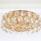 Chandelier in gilded brass and crystal glass inlaid by Palwa, Germany, 1970s.