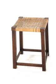 Wooden Stool - japandi style -vintage - mid century