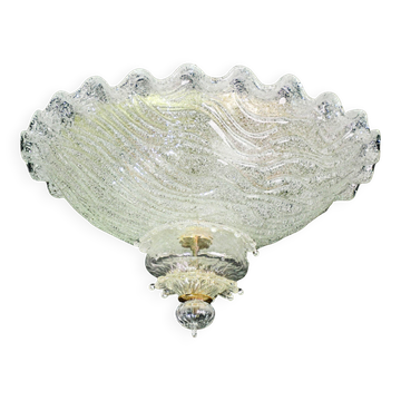 "The Crown" Charming Italian Murano Glass Ceiling Fixture, Murano, 1970