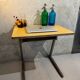 Small vintage wood and iron school desk from 1960-1970