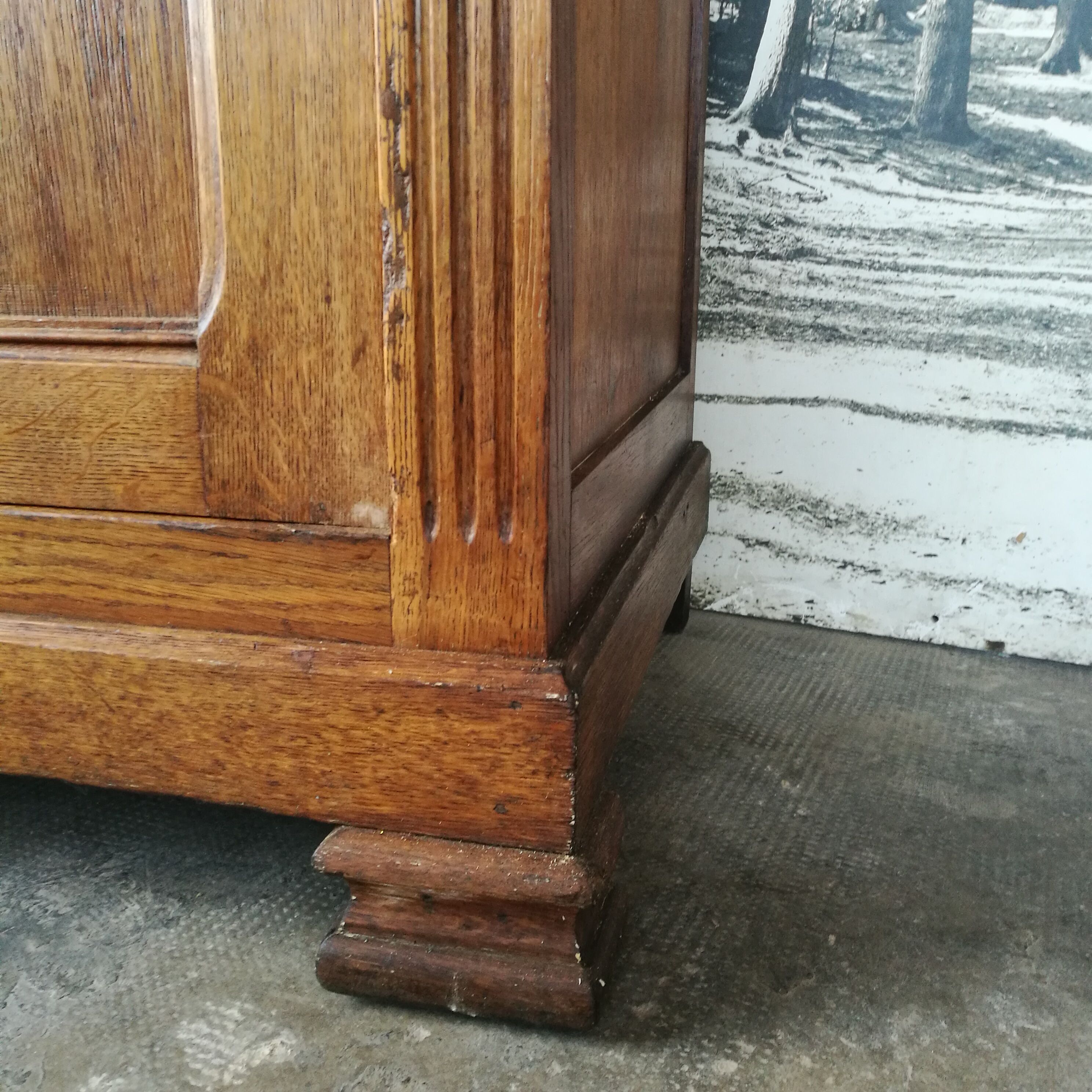 Louis Philippe solid oak buffet