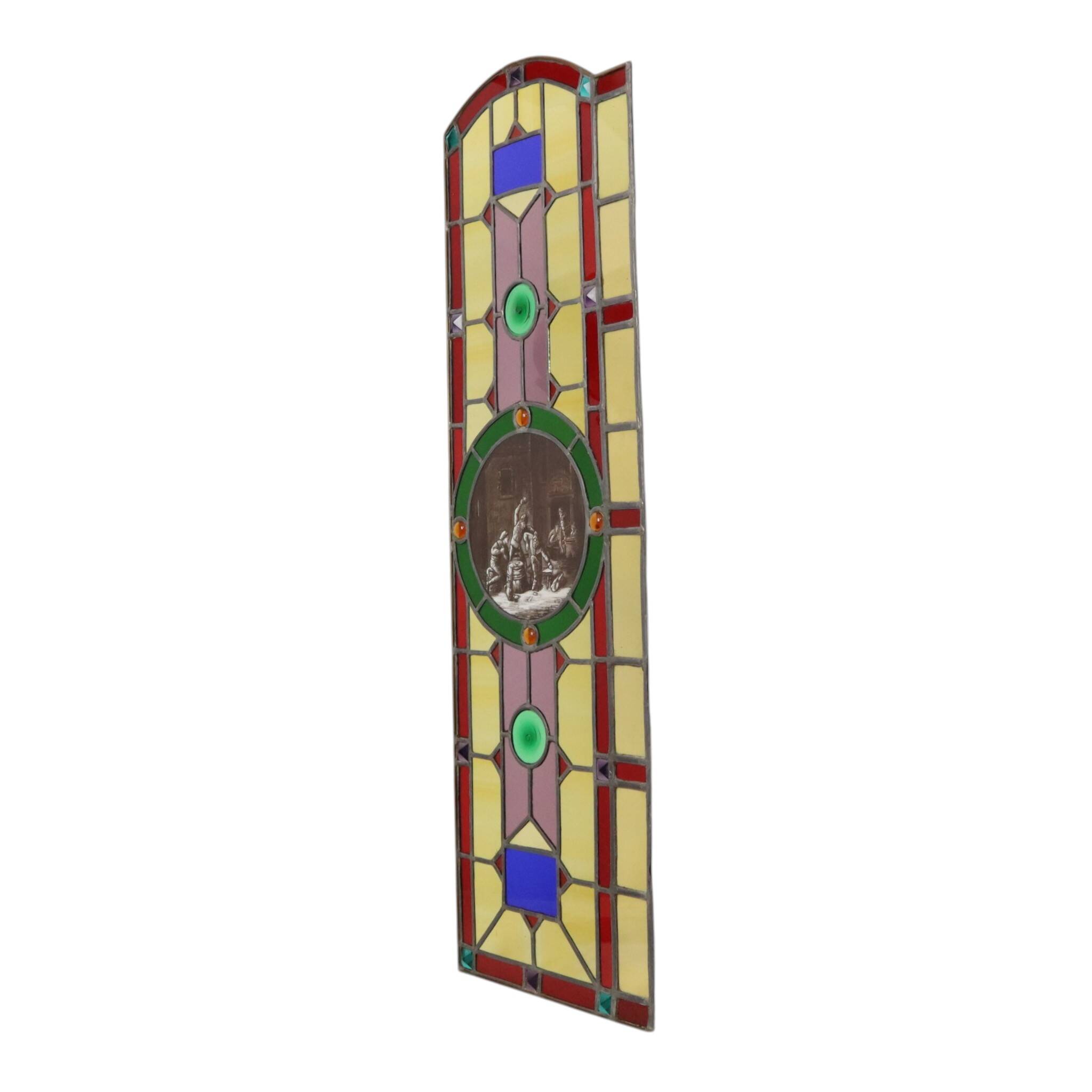 Large Colorful Stained-Glass Medallion