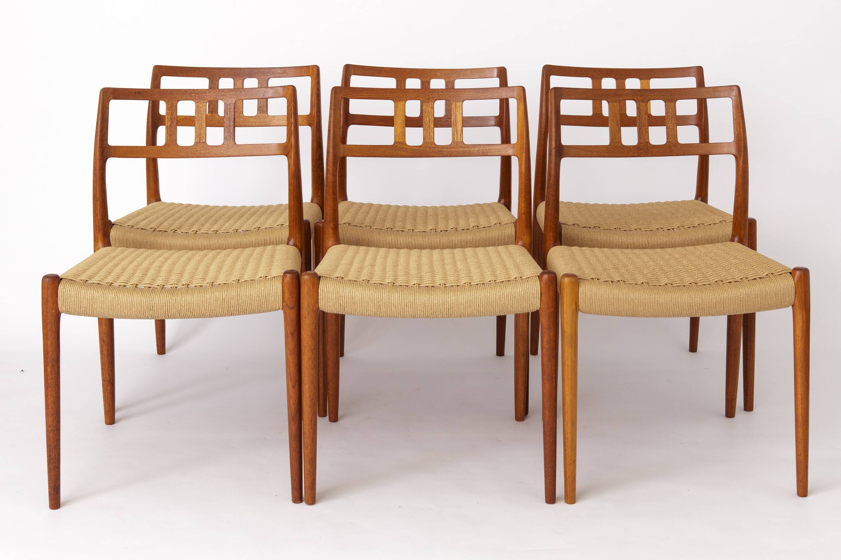 6 chaises danoises en teck par Niels Otto Møller Modèle 79, années 1960