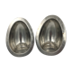 Lot de 2 moules à chocolat en forme de demi-oeuf