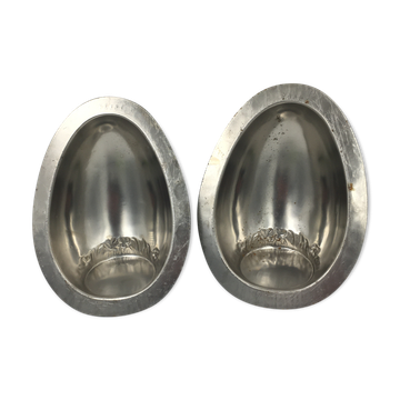 Set of 2 chocolate pans in the shape of half egg