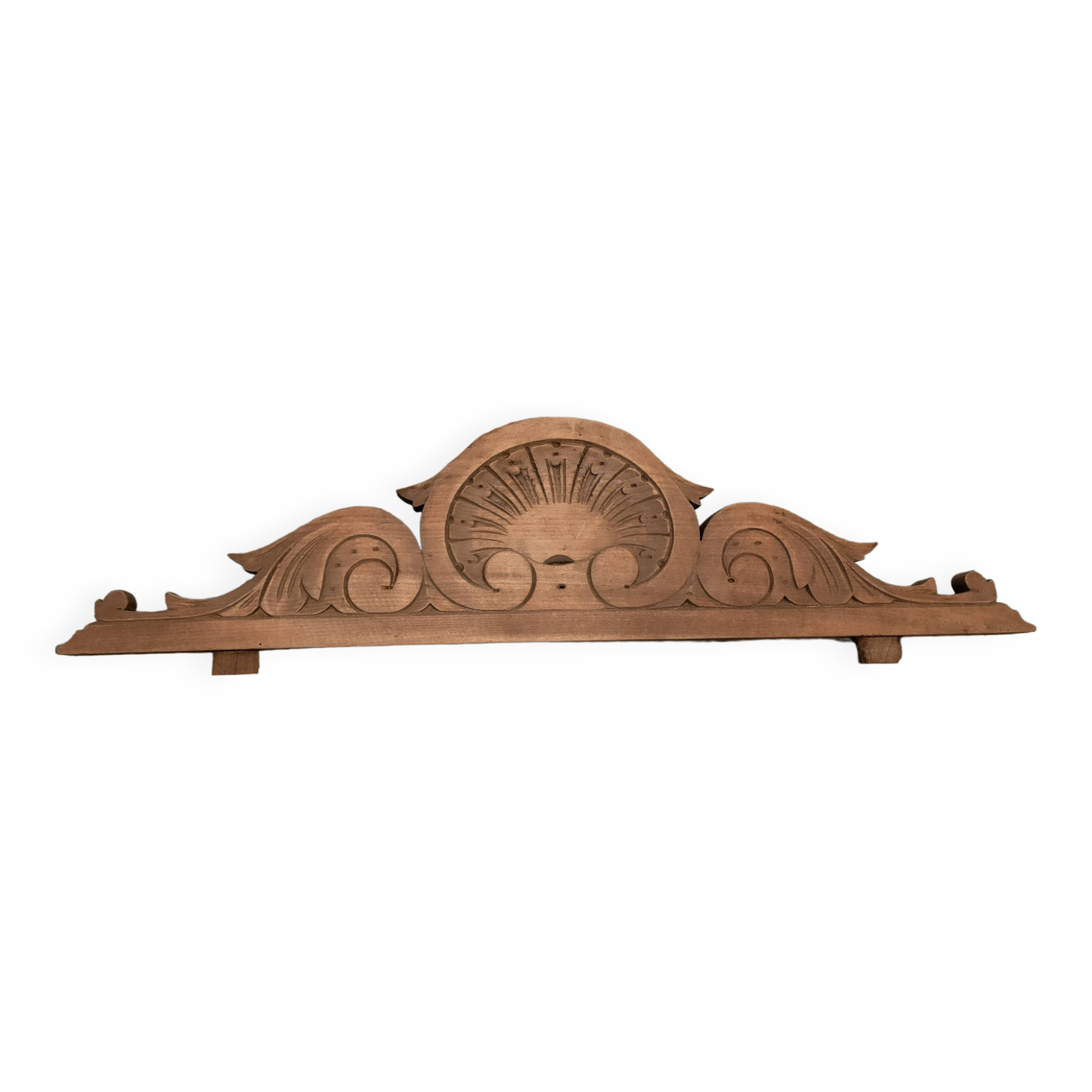 Old solid wood pediment