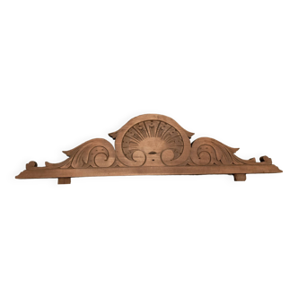 Old solid wood pediment