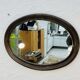 Vintage oval mirror Syla model 920 from the 1970s.