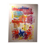 Abstract painting by decorator Erik Huet Alvarez