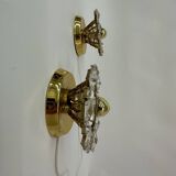 Set of 2 Palwa crystal wall lamps , 1970’s Germany