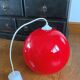 Suspension  année 70 en opaline rouge