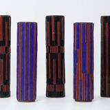 Mid Century Modern Pottery Mosaic Vases by Ritter, 1960s, Set of 5
