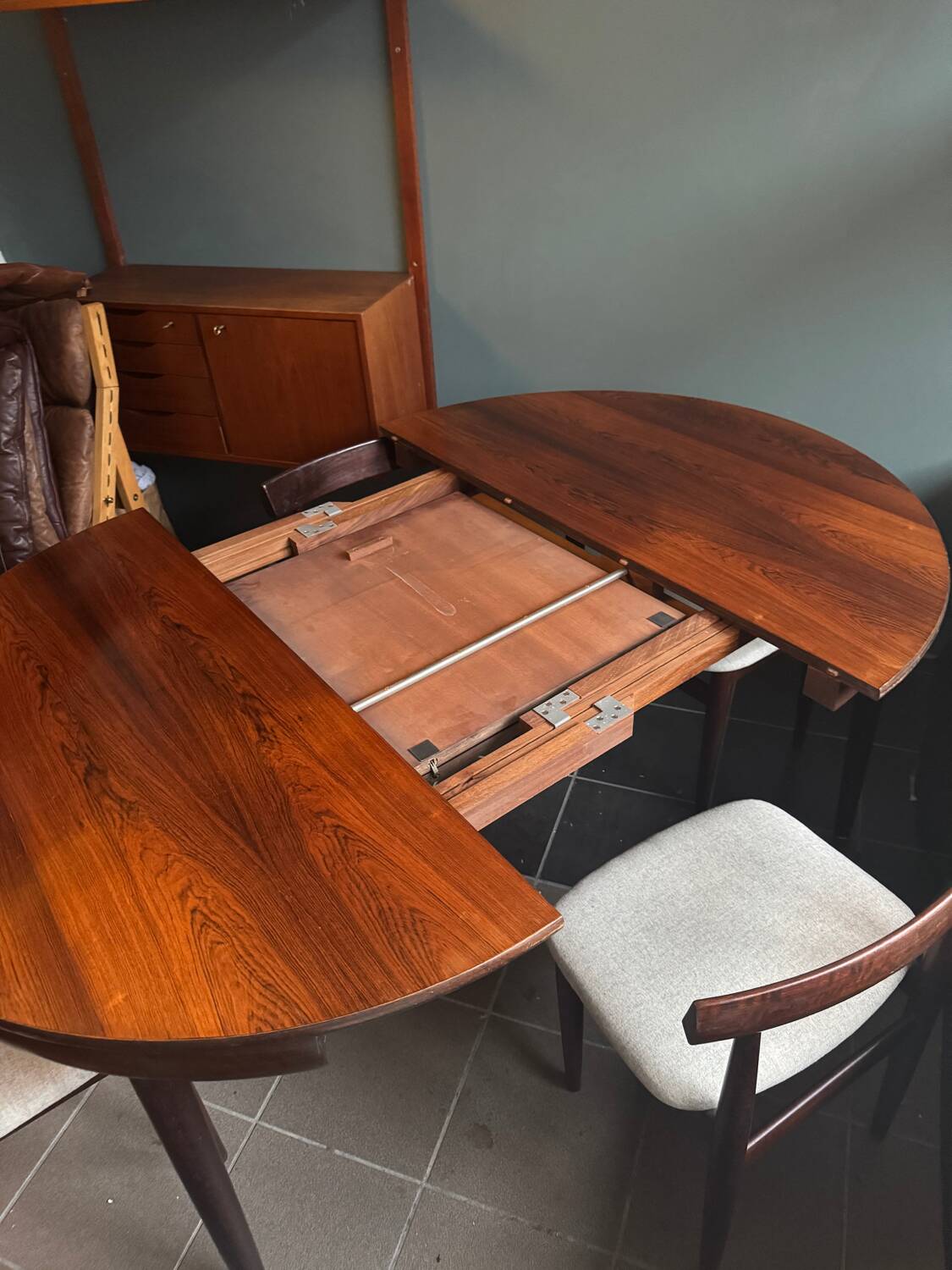 Roundette dining set by Hans Olsen, Denmark 1960s