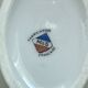 Antique white French porcelain sauce boat M&S with silver trim.